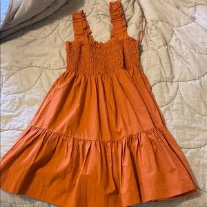 Orange Ruffled Dress